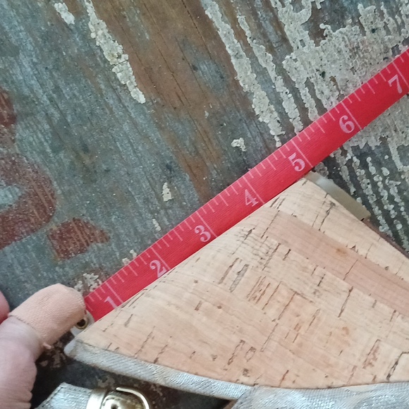 Coach Jessy Gold wedge monogram sandals 7.5 - Picture 3 of 11